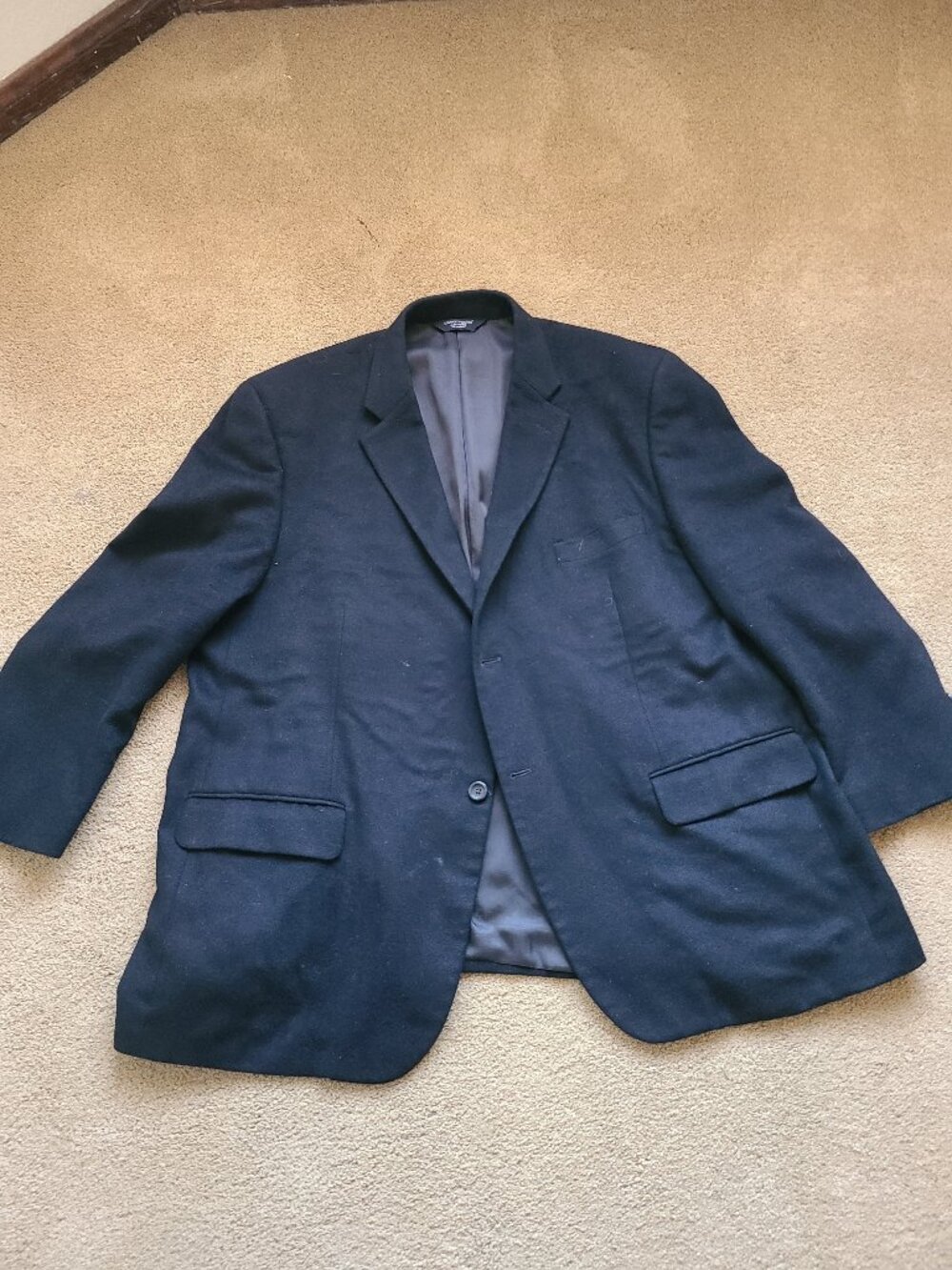 Pronto Uomo Couture Wool Silk Cashmere Blazer Jacket 48S Black